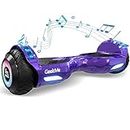 GeekMe Hoverboards 6.5 Inch Dual Motor Wheels, Self Balancing Hoverboards With LED Light, Smart Bluetooth, Self-balancing System, Suitable for Children and Adults, Gifts for Children, Purple