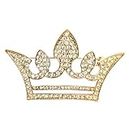 SYGA Brooch Crown Fashion Crystal Rhinestone Jewellery Pin Vintage Decoration Accessories Clothing Brooches for Bridal Women Girl - 7 Crown Gold