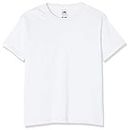 Fruit of the Loom Unisex Kids Valueweight Short Sleeve T-Shirt, White, 10-11 Years (Manufacturer Size:32)