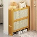 PERTID Meuble Chaussure, Meuble Chaussure Bois, Space Saving Hidden Shoe Cabinet, Shoe Cabinet For Entryway, For Home And Apartment (Color : Double layer, Size : 70cm/27.6in)