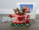 CHARMING TAILS BY FITZ FLOYD WE'RE A PERFECT FIT MOUSE MICE ORNAMENT VALENTINES