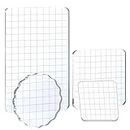 BIGIMALL Large Acrylic Stamp Block Clear Stamping Tools Set with Grid Lines for Art Crafts Scrapbooking, 4 Pack