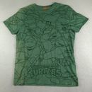 Nickelodeon Teenage Mutant Ninja Turtles T Shirt Green Size L Cotton Polyester