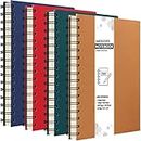 Zealor 4 Pack Hardcover Spiral Notebook College Ruled Notebooks Subject Notebook A5 Size 5.5"x 8.3" for Office and School Supplies (Red, Kraft, Green, Blue)