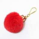 Louis Vuitton Accessories | Louis Vuitton Fluffy Red Gold Cx1104 Bag Charm Mink Fur Hardware | Color: Gold/Red | Size: Height*Width : 7.09 Inch * 3.15 Inch