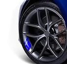 Allure Auto® (Blue) 18''- 21'' 6Pcs Wheel Decals Hash Stripe Stickers Fits Wheels, Reflective Car Wheel Rim Decal Stripes Decoration Accessories Compatible with A-Barth Punto EVO