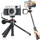 Ulanzi MT-16 Camera Tripod Stand Holder, Mini Tabletop Tripod Selfie Stick with Cold Shoe, Travel Tripod for iPhone 12 Canon G7X Mark III Sony ZV-1 RX100 VII A6600 Vlogging Filmmaking Live Streaming