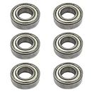 Sydien 6Pcs 17x35x10 mm 6003ZZ Rubber Sealed Ball Bearing Miniature Deep Groove Bearings for Skateboards, Inline Skates, Scooters, Roller Blade Skates & Long Boards