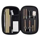 BOOSTEADY 7.62MM Cleaning Kit Pro .223/5.56 Rifle Gun Cleaning Kit with Bore Chamber Brushes Metal Pick Kit Brass Cleaning Rod in Zippered Organizer Compact Combo Case