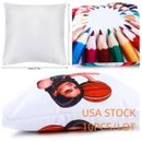 16"x16" White Sublimation Blank Pillow Cases Sublimation Pillow Covers DIY Print