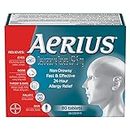 Aerius Allergy Medicine, Fast Relief, 24-Hour, non-drowsy, 15 Symptoms 80 count