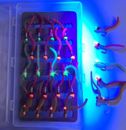 Señuelos fluorescentes Hothead gusano retorcido surtidos colores truchas moscas pesca