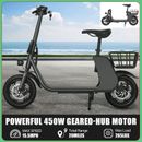 Upgrade Adult Electric Scooter 450W 36V Electric Moped Commuter w/Seat Foldable