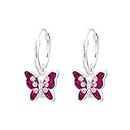 Aww So Cute 925 Sterling Silver Hypoallergenic Butterfly Hoop Earrings for Babies, Kids & Girls | Diwali Gift | Comes in a Gift Box | 925 Stamped with Certificate of Authenticity | ER1866