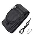 VIKSAUN Belt Pouch Smartphone Pouch Waist Bag Tool Holder Pouch Cell Phone Holster Men Women Waist Pocket Gifts for Sports Hiking Camping Barbeque Rescue Work Tool Belt Attachment (Black)