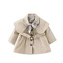 FullGood Toddler Girl Spring Autumn Windbreaker Jacket Trench Coat Khaki-2 2-3 Years