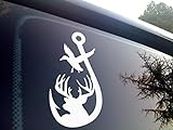 ViaVinyl Land Air & Sea Hunting and Fishing Decal. Great Gift for Sportsmen! Looks Great on Truck Windows, Gun Cases and safes, Macbooks and More! (7")