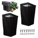 2 Pack AM122416 Replacement Black Grass Bag Kit Material Collection System for JohnDeere 100 Series Bagger AM101602 L110 125 LA120 Z225 105 107 110 G100 Lawn Tractors - With Installation hardware