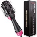 Ascetic Hot Air Brush 4 IN 1 Hair Dryer Brush,One Step Hair Dryer & Styler & Volumizer & Hair Curler, Negative Ions Comb Straightener Salon/Curly Reduce Frizz/Static
