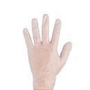 Rofson VES103 Disposable Vinyl Gloves - Powdered, Opaque, Small, Semi-transparent