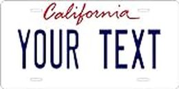 50 State Personalized Custom Novelty Tag Vehicle Auto Car Bike Bicycle Motorcycle Moped Key Chain License Plate (California 1996).