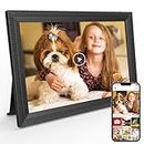 Immver 10.1-inch WiFi Digital Photo Frame Built in 32GB Memory, 128GB Memory Card Expansion Support, 1280x800 IPS Touch Screen, Auto Rotate, Share Photos Videos Instantly with the Frameo App