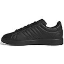 adidas Mens Grand Court 2.0 Training Shoes, Black/Black/White, 8.5 US