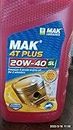 MAK Lubricants 4T Plus API SL 20W-40 Premium 4-Stroke Engine Oil for Bikes (900 ml)