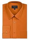 Ward St Men's Regular Fit Dress Shirts, XL, 17-17.5N 32/33S, Orange