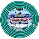 NATURGROW- 30 Metres Braided Hose Pipe with Tap Adapter and 3 Clamps for Watering Home Garden, Car Washing, Floor Cleaning & Pet Bathing (1/2 Inch, Green)