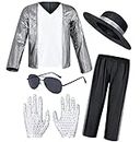 TOGROP Dance Star Costume for kids 80s 90s Pop Stage Cosplay Party Halloween Role Play 6-8 Years