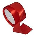 IMPRINT Satin 2 Inch Wide Ribbon (Red) -1 Roll
