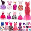 Miunana 22 Puppenkleidung Puppen Kleidung Kleider Outfits = 12 Fashion Kleider Kleidung 10 Schuhe für 11,5 Zoll Puppen Puppenbekleidung Mädchen Geschenk