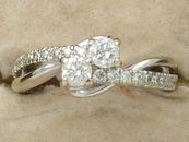 Kay Jewelers 14k White Gold Diamond-.46 tcw "Ever Us" Band Fine Ring-Size 4.75