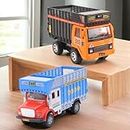 Toys Treasure Combo of Pull Back Miniature Hindustan Goods Carrier Trucks (Multicolor, Pack of: 2)