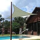 HIPPO Shade Sail 6MTX6MTX6MT 230 GSM Sun Shade 95% UV Block for Canopy Cover, Outdoor Patio, Garden, Pergola, Balcony Tent (Moon-Stone, Customized, Pack of 1)