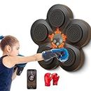 Music Boxing Machine,Bluetooth Music Boxeur électronique, entraînement, Équipement, Jeux de Boxe muraux pour Enfants et Adultes (Gants de Boxe Adultes)
