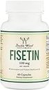 Double Wood Fisetin - 100mg of Bioactive Flavnonols, 60 Count (Natural Bioflavonoid Polyphenols Similar to Apigenin, Luteolin, and Quercetin) Aging Support Senolytic by Double Wood