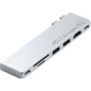 SATECHI Laptop-Adapter "USB-C Pro Hub Slim Adapter" Adapter silberfarben (silber) Zubehör für Notebooks