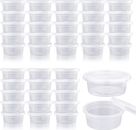 Small Plastic Containers with Lids 50 Pack Slime Containers with Lids，Containers