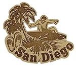 Printtoo San Diego Wood Engraved Fridge Magnet Souvenir Gift
