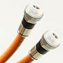 PHAT Satellite - Direct Burial Flooded RG-6 Coaxial Cable with Weather Boot F-Connectors, 18AWG 75 Ohm, Enhanced Tri-Shield 77% Braid, Assembled in USA (100 feet, Orange)