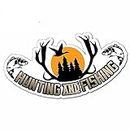 13 cm x 7 cm für The Branches Setting Sun Hunting and Fishing Cartoon Creationary Decal Vinyl