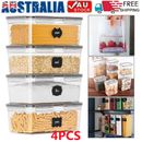 4PCS Airtight Food Storage Containers Kitchen Dry Food Pantry Organization Set