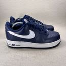 Zapatos deportivos Nike Air Force 1 AF 1 para hombre talla 9 azul medianoche con cordones 488298-436