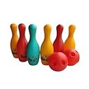 RAINBOW RIDERS Bowling Alley Set with 6 Pins and Two Balls Indoor Outdoor Sports Game for Kids | Light Weight & Easy to Carry, 3+ Years