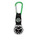 FANMIS Fashion Sports Black Nylon Strap Electronic Sports Watch Neutral Keychain Watches, Green, Quartz Movement
