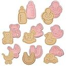Cookie Cutter for Kids, Cartoon Fun Cookie Mold, 8 Plastic Cookie Stamps, 3D Cookie Cutters Shapes, Baby Shower Cookie Cutter Set, for DIY Baking Cake Fondant Pastry Bakeware Decoration