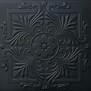 A La Maison Ceilings R14 Victorian Foam Glue-up Ceiling Tile (21.6 sq. ft./Case), Pack of 8, Black Matte