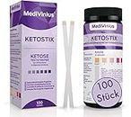 KETOSTIX® 100 Stück für sofortige Ketose Messergebnisse I Keton Teststreifen für die effektive Keto Ernährung und Diät I Ketosticks, Keton Sticks Urin